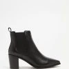 Atmos&Here Sorla Leather Ankle Boots Black Leather