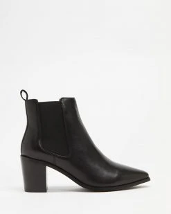 Atmos&Here Sorla Leather Ankle Boots Black Leather