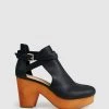 Belle & Bloom Fearless Clog Ankle Boot - Black