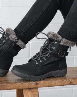 Betts Army Faux Fur Ankle Boots Black -Women's Ankle Boots Sales 2024 http3A2F2Fstatic.theiconic.com .au2Fp2Fbetts 0228 3656421 5