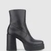 Betts Python Platform Ankle Boots Black
