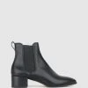 Betts Grace Block Heel Ankle Boots Black