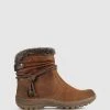 Betts Alaska Faux Fur Ankle Boots Tan/Tan