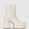 Betts Python Platform Ankle Boots Bone