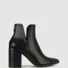 Betts Drake Cut Out Ankle Boots Black