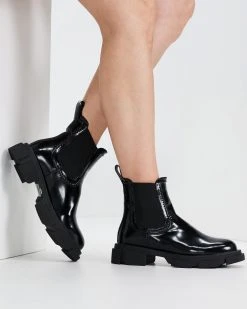 Dazie Edgy Ankle Boots Black Gloss -Women's Ankle Boots Sales 2024 http3A2F2Fstatic.theiconic.com .au2Fp2Fdazie 2144 1062711 5