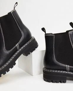 Dazie Otis Ankle Boots Black Smooth -Women's Ankle Boots Sales 2024 http3A2F2Fstatic.theiconic.com .au2Fp2Fdazie 3477 3836021 2