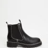 Dazie Otis Ankle Boots Black Smooth