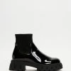 Dazie Freddie Ankle Boots Black Patent