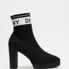 DKNY Tessa Heeled Ankle Boots Black