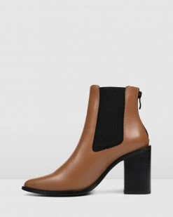 Jo Mercer Lover High Ankle Boots DARK TAN LEATHER -Women's Ankle Boots Sales 2024 http3A2F2Fstatic.theiconic.com .au2Fp2Fjo mercer 0399 2626231 4