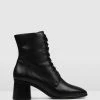 Jo Mercer Nirvana Mid Ankle Boots BLACK LEATHER