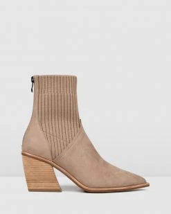 Jo Mercer Fade Mid Ankle Boots TAUPE NUBUCK