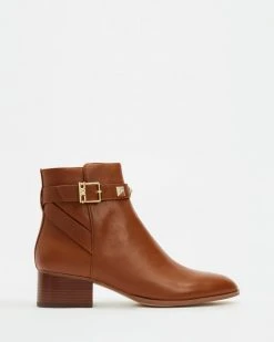 Michael Kors Britton Ankle Boots Luggage