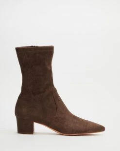 Mollini Auston Boots Dark Taupe Microsuede