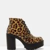ROC Boots Australia Pampas Tan Leopard Patent