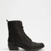 ROC Boots Australia Territory Leather Ankle Boots Black Oily
