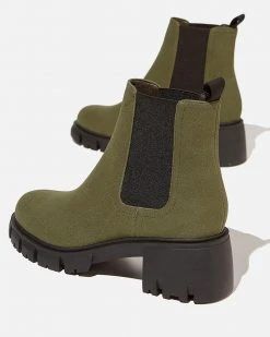 Rubi Kaia Combat Gusset Boots - Teens Khaki Suede PU -Women's Ankle Boots Sales 2024 http3A2F2Fstatic.theiconic.com .au2Fp2Frubi 5166 6602031 3