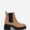 Rubi Kaia Combat Gusset Boots - Teens Taupe Nubuck