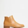 SPURR Isla Ankle Boots Camel Smooth