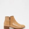 SPURR Palin Ankle Boots Tan Smooth