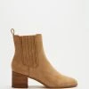 SPURR Genna Ankle Boots Camel Nubuk