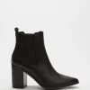 SPURR Ally Ankle Boots Black Pebble
