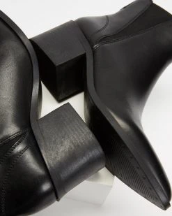 Steve Madden Audience Boots Black Leather -Women's Ankle Boots Sales 2024 http3A2F2Fstatic.theiconic.com .au2Fp2Fsteve madden 6018 7897411 4