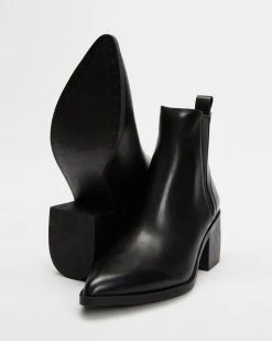 Steve Madden Audience Boots Black Leather -Women's Ankle Boots Sales 2024 http3A2F2Fstatic.theiconic.com .au2Fp2Fsteve madden 6223 7897411 2