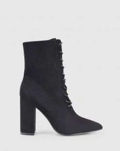 Verali Danielle Black Microsuede