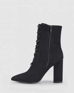 Verali Danielle Black Microsuede -Women's Ankle Boots Sales 2024 http3A2F2Fstatic.theiconic.com .au2Fp2Fverali 0437 7569321 3