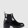 Verali Jaya Chelsea Gusset Boots Black Box PU