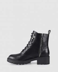 Verali Jasmin Combat Boots Black Smooth PU -Women's Ankle Boots Sales 2024 http3A2F2Fstatic.theiconic.com .au2Fp2Fverali 6842 8158551 3