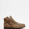 Walnut Melbourne Morgan Leather Boots Sand Leopard
