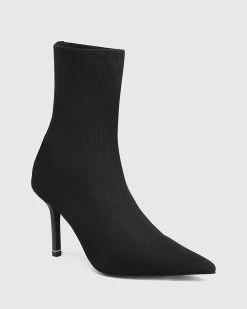Wittner Qadira Recycled Knit Pointed Toe Ankle Boots Black -Women's Ankle Boots Sales 2024 http3A2F2Fstatic.theiconic.com .au2Fp2Fwittner 6208 9003031 2