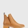 Wittner Jemina Leather Ankle Boots Tan