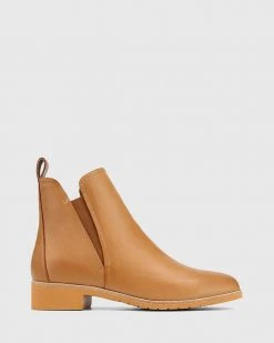 Wittner Jemina Leather Ankle Boots Tan