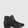 Zeroe Wide Fit Heath Scrunch Boots Black