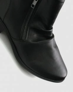 Zeroe Wide Fit Heath Scrunch Boots Black -Women's Ankle Boots Sales 2024 http3A2F2Fstatic.theiconic.com .au2Fp2Fzeroe 8245 1229621 4